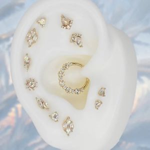 BUDDHA JEWLREY ORGANICS - Ariana Rainbow Moonstone 14K Gold Clicker